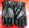 Wholesale fashion ladies leather gloves with rivets FG0104