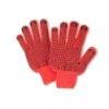 Wholesale red pvc dotted work gloves