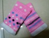 Wholesale Knitted Cotton Gloves - Pink