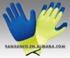 Latex coated cotton glove with interlock lining liner Nitrile PU PVC Nitril