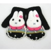 Wholesale Cartton Children Gloves black rabbit