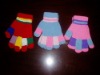 Wholesale Knitting multicolor kid magic glove