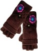 Wholesale knitted glove half finger glove