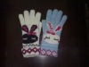 Wholesale Fashion rabbit grils jacquard gloves,hot cheap style