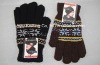 Wool knitted Jacquard winter gloves