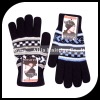Wholesale Men's nice Jacquard knitted glove