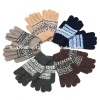 Wool knitted jacquard magic gloves
