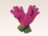 Wholesale knitted glove/winter glove/ladies' glove