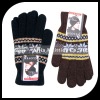 Wholesale Magic Jacquard wool winter gloves