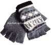 magic wool jacquard knit gloves