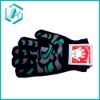 Wholesale Fashionable fibre black and green color fibre glove