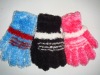 Wholesale children feather yarn gloves