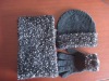 Wholesale fashion gloves, hats&scarves 3 sets