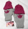 Wholesale hzs1120001 winter knitted fashion girl's gloves stocks
