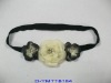 Fashion heat setting hair wrap with rose for youth