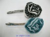 Fashion Rose Satin Barrette with Acrylic