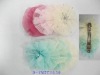 Fashion Hair Barrette and Mesh Flower