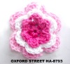 knitted hair flower