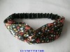 Wholesale Fashion hair bandana in little flower print Satin