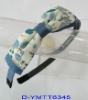 Teeth Plastic Hook in Jean and Floral Fabric
