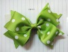 Wholesale hair bows,double-deck hair bows,white dot pattern,fashion hair accessories,girls' accessories