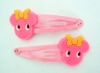 Wholesale Cheap pvc baby hair clip with pink color