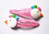 Cheap pvc baby hair clip with pink color