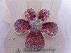 Wholesale Rhinestone Floral Ponytail Holders
