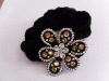 Wholesale Rhinestone floral Ponytail Holders