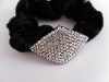 Wholesale Rhinestone floral Ponytail Holders
