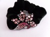 Wholesale Rhinestone floral Ponytail Holders