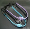 Wholesale HOT SELLING WOMAN'S PLASTIC ELASTIC HEADBANDS W/FLOWERS