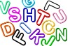 Wholesale hot color letter rubber band