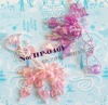 Wholesale plastic MOT heart ponytail holder/fashion ponytail ornament