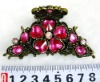 Wholesale fashion alloy hair claw with crystal