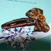 Wholesale Snap clip with fabric and beads