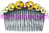 Wholesale Unique hair comb with colored diamond