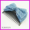 Wholesale Fashion fabric charm bow hair comb