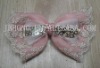 Wholesale pink hair clip hair bow
