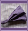 Wholesale Violet dots design cotton elastic hair tie