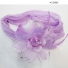 Wholesale purple big satin flower headbands