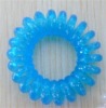 Wholesale glitter plastic coil ponytail holder