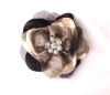Wholesale Fashion handmake satin flower hairpin brooch