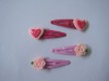 Wholesale resin love heart kids'clip hair accessory