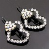 Wholesale 2011 newest fashion alloy heart rhinestone hair clip