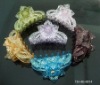 Wholesale FASHION LADY'S TRANSPARENT HAIRGRIPS W/GLITTER INSIDE SIZE OF 8 CM
