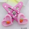 Wholesale Wholesale kid's snap nylon hair clip(heart clip)