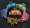 Wholesale FASHION WOMEN'S PLASTIC TRANSPARENT HAIRGRIPS W/GLITTERS IN SIZE OF 8.5 CM IN MULTICOLOR
