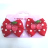 Wholesale cherry hair clip with bow