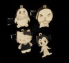Wholesale wooden carton doll hair clip